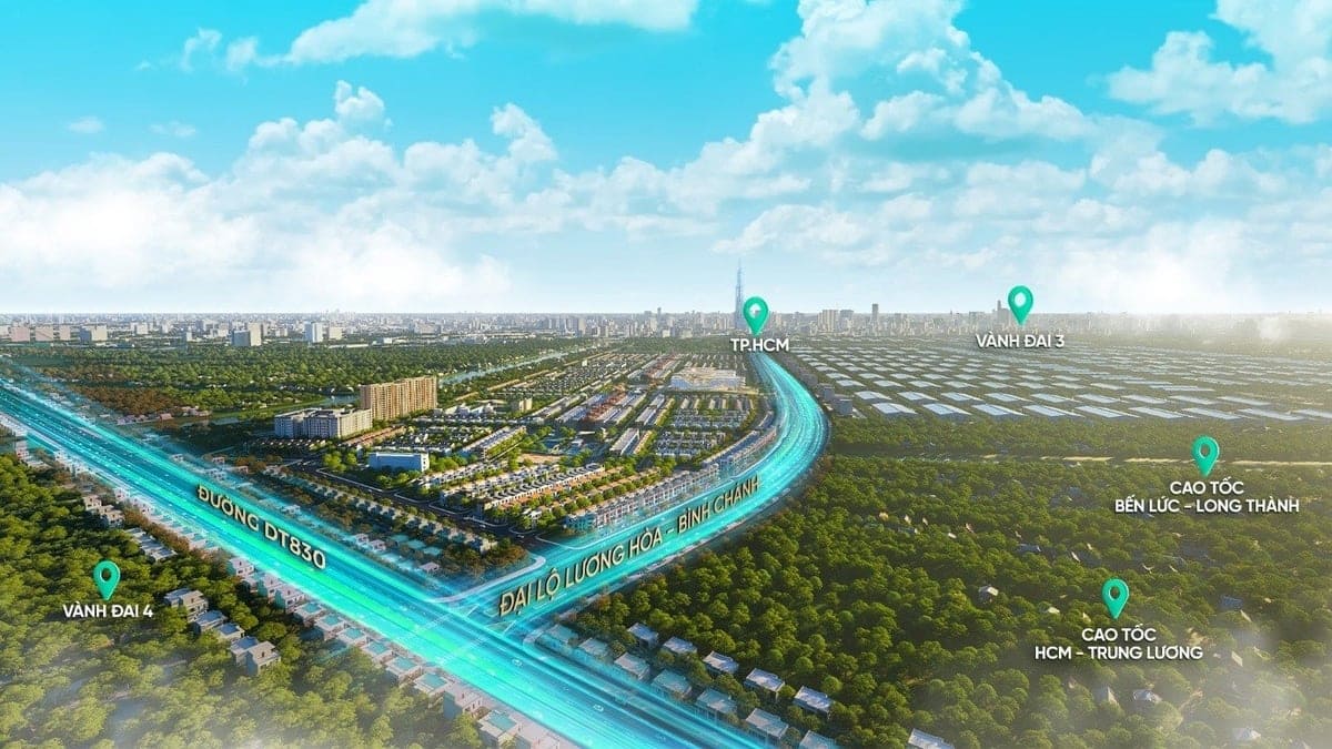 LA Home tọa lạc ngay cửa ngõ khu Tây TP.HCM, kết nối nhanh TPHCM chỉ từ 5 phút và liên vùng thông qua các tuyến giao thông huyết mạch.